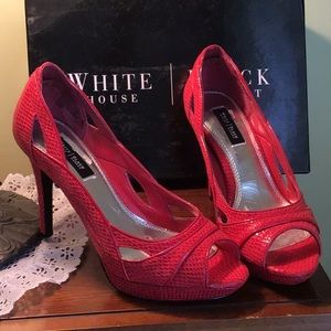 Callie White House Black Market Red Heels